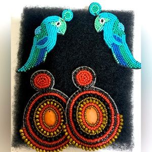 EUC Bundle of 2pairs of beaded earrings.